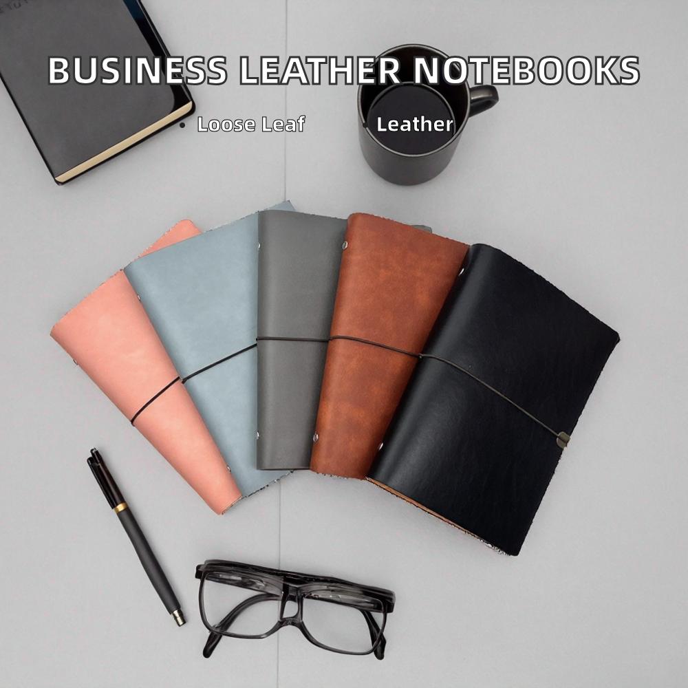 SYC A5 Diario Business Copertina Rigida in Pelle Raccoglitore ad Anelli 6 Anelli Fogli Mobili 100 Fogli Vuoti Rigati Stampato Planner Regalo