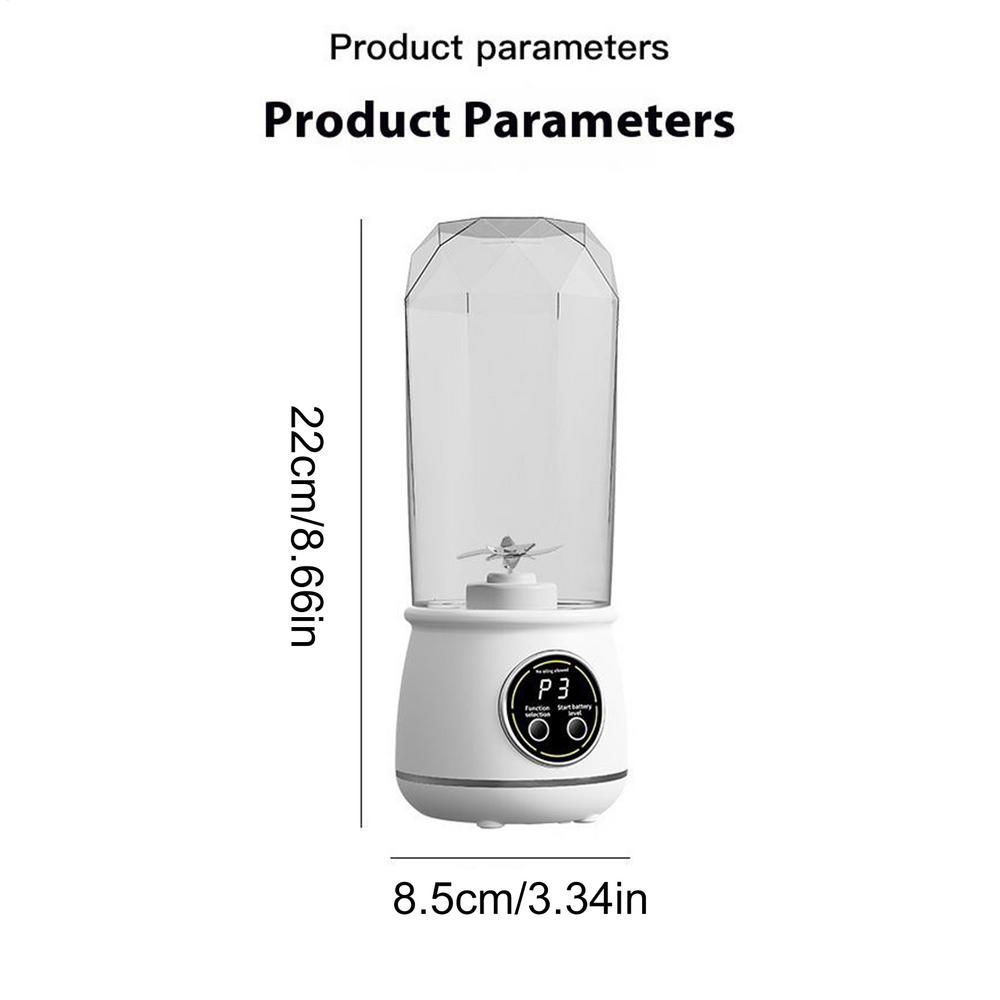 Cordless Portable Blender 550ML Leakproof Cordless Powerful Shake Maker Electric Fruits Blender Travel Cup For Fruits Vegetables белый