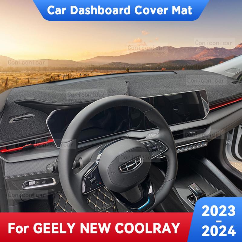 For GEELY NEW COOLRAY  2024 Car Dashboard Avoid Light Pad trument Platform Desk Cover Mats Carpets Anti-UV Accessories