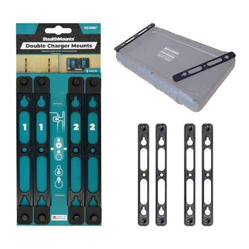 Крепление-зарядное устройство StealthMounts для зарядного устройства Makita DC18RD (черный) - Упаковка из 2 шт.