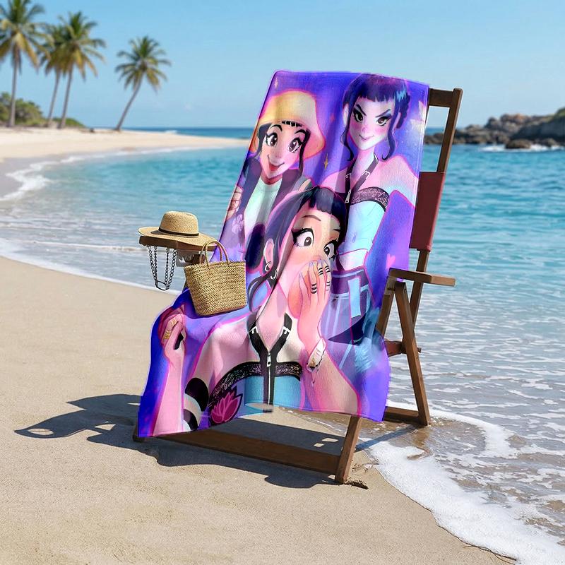 Kpop Hunter Fashion Beach Towel: Ideal for Summer Adventures Soft, absorbent and quick drying suitable for swimming and bathing