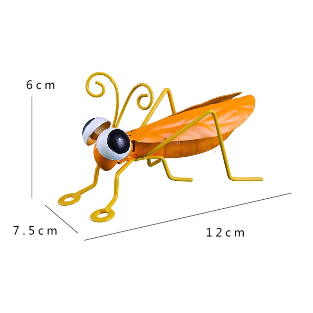 3D Simulation Metal Locust Ornament Bonsai Decor Creative Adornment Patio Crafts