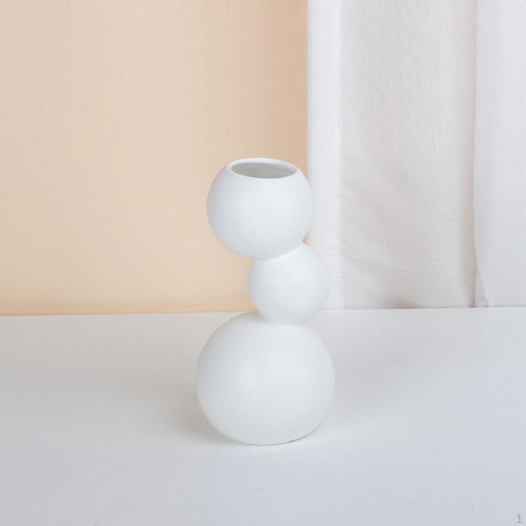 Ceramic Floral Container, Basic Flower Holder, Centerpiece for Home Use, Shelf Or Desk Display