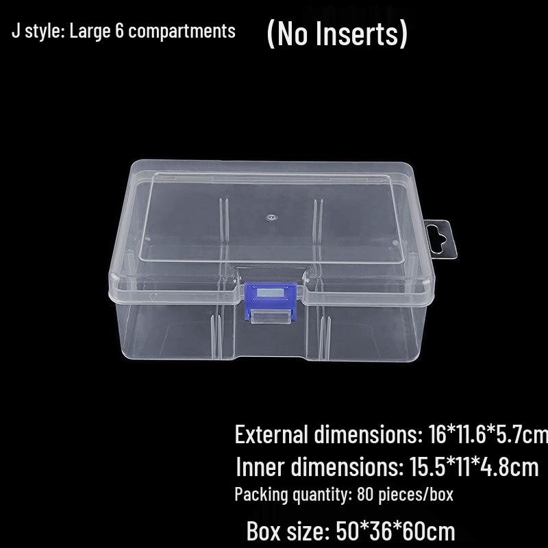 Multi-Purpose Clear Storage Box: Tackle, Stationery, Mask, Phone Case, Cable, Card Organizer