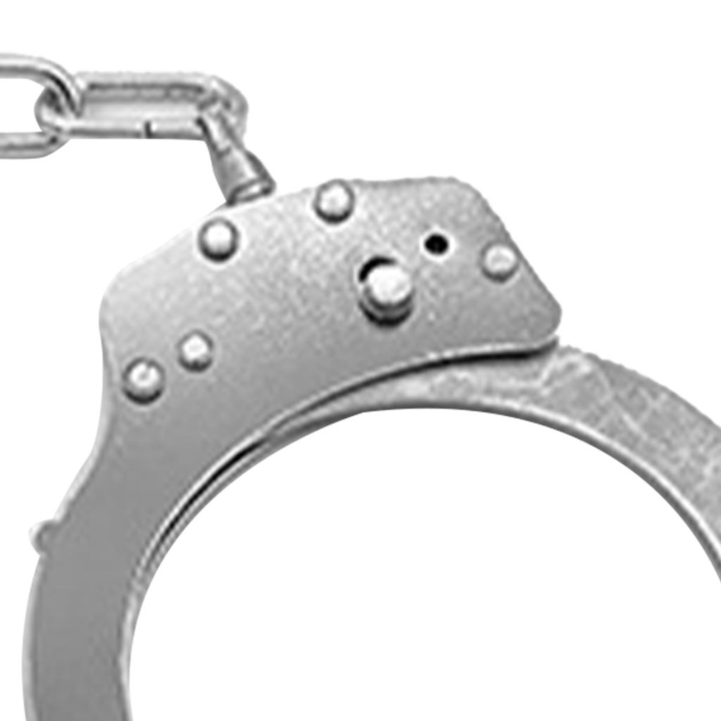 6,4oz pouta Stříbrná nerezová ocel Double Lock Módní pouta na hraní rolí pro dospělé