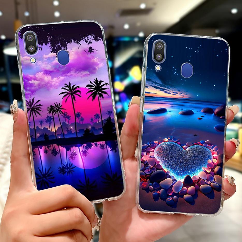 For Samsung Galaxy M10 M20 M30 Case New Fashion Painted Cover Clear Silicone Soft Slim Phone Case For Samsung M10 M20 M30 Fundas