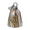 Skeleton Hand Pendant Necklace Motorcycle Biker Bell Pendant Necklace Flip-off Hand Bell Charm Necklace Gift for Men Women