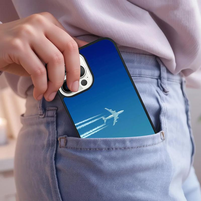 Aircraft Plane Airplane Phone Case For iPhone 17 Air 15 16e 14 13 Pro Max Coque 12 11 Pro Max PLUS cover