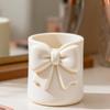 Decorative 3D Printed Bow Pen Holder Creative Multi-function Pencil Storage Box Sweet Flower Vase Desktop Organizer Office