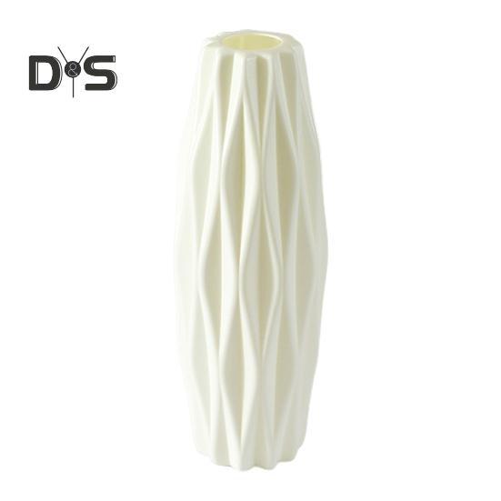 

Пластиковая ваза с имитацией керамики, бюджетная декоративная пластиковая белая ваза для украшения цветочной композиции B