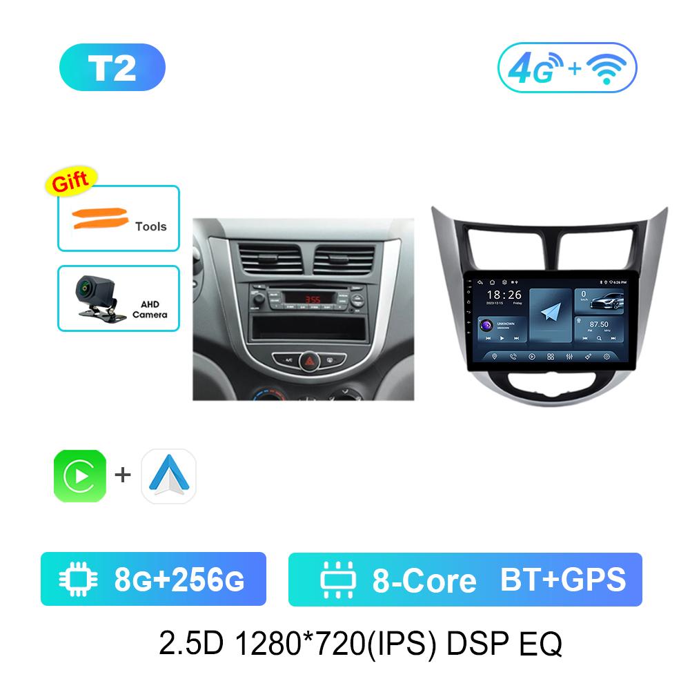 9'' for Hyundai Solaris Accent I25 2010 - 2016 Android OS GPS Car Video Multimedia Player Bluetooth WiFi HD Screen 4G Auto Tools