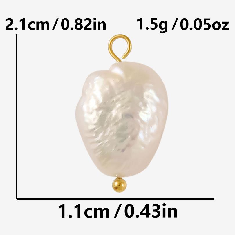 1pcs Irregular Geometric Round Square Real Natural Shell Pearl Charms For Jewelry Making Bulk Handmade Earrings Pendant Material