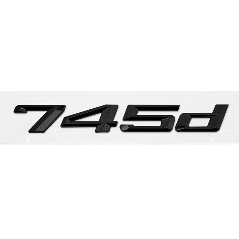 ABS Car Rear Trunk Letters Logo Badge Emblem Sticker For BMW 7 Series 730d 740d 745d 750d 760d E38 E65 E66 F01 F02 G11 G12