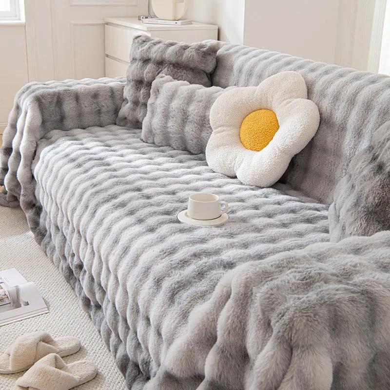 

Чехол на подушку для дивана с зимним утолщенным плюшем, многофункциональное одеяло с ворсом, необходимое для ленивых людей, легко чистится 180x130cm1pcs