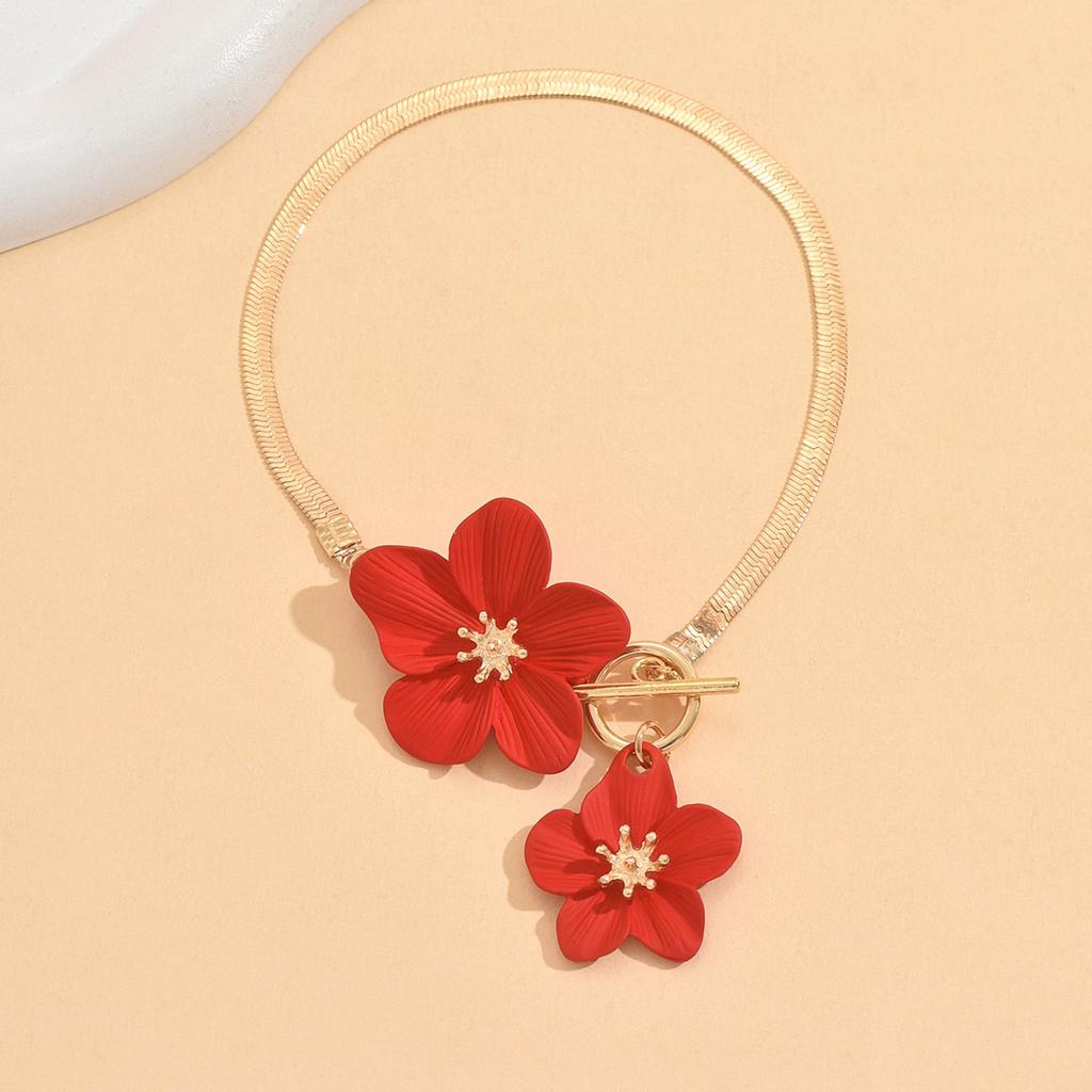 Cherry Blossom Anklets Women Girls Summer Beach Vacation Foot Accessories Gold Color Anklet Chain Leg Bracelets Wedding Gifts