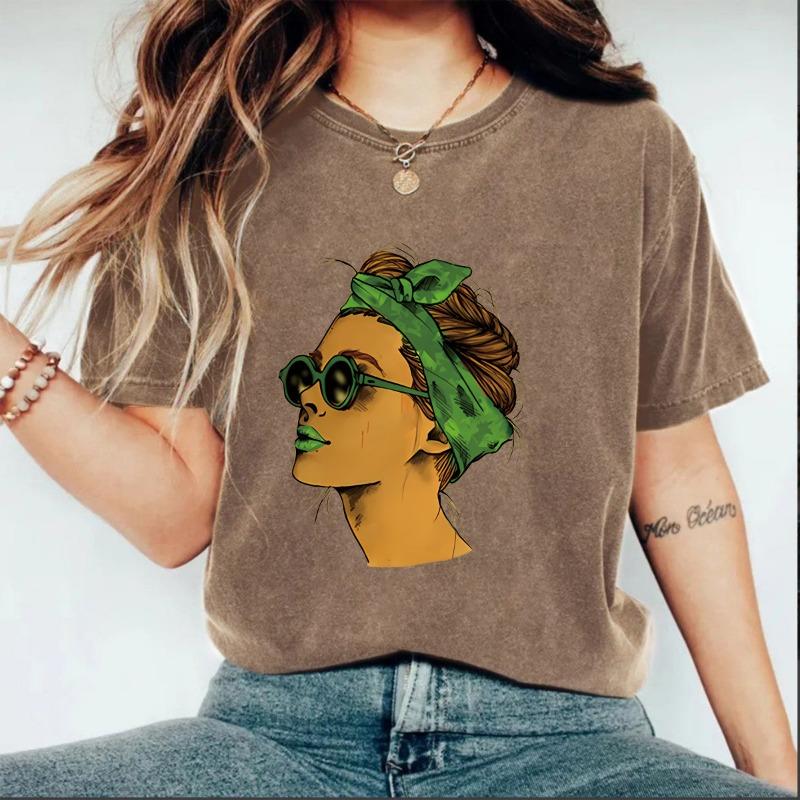 

Женская футболка из чистого хлопка с эффектом потертости Мужская и женская футболка с принтом XXXL кофейный