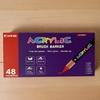 Opaque Liquid Ink Acrylic Markers - Layerable, Soft Tip Watercolor Pens with Washable Brushes for Student Art