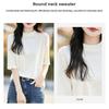 Half-high Round Neck Knit Short-sleeve Top, 2026 Spring-summer New Women's Solid Color Pullover Base Shirt