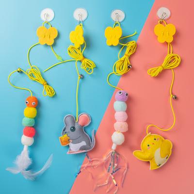 Yousheng Interactive Hanging Cat Toys Indoor Hanging Retractable Plush Cat Toy Self Play Cat Teaser for Kitten Playing Exercise