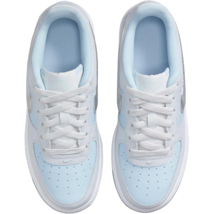 Nike Air Force 1 Low GS Pure Platinum Glacier Blue Metallic Silver HQ3249-043