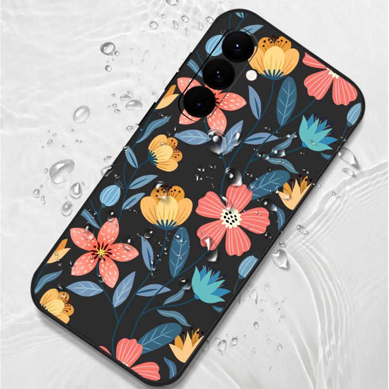 Květinově malovaná skořepina pro Samsung Galaxy S24 S22 Ultra Plus S23 S21 S20 Fe A52 A53 A54 A34 14 5g A51 A32 A13 4g Slim Shockproof Tpu Hybrid Case Cover
