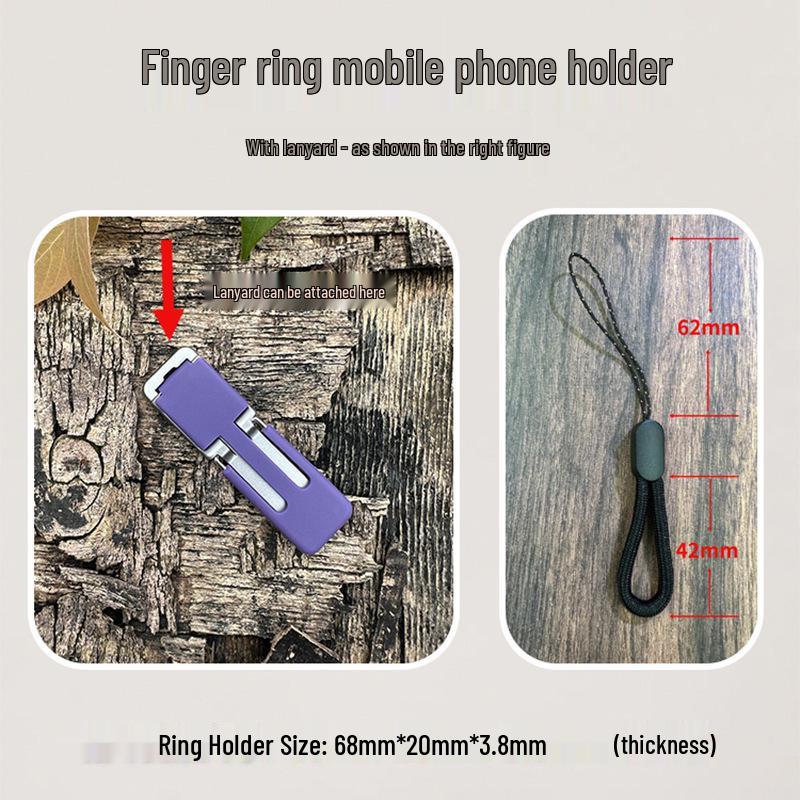 Portable Phone Holder Ring Stand & Back Sticker Case