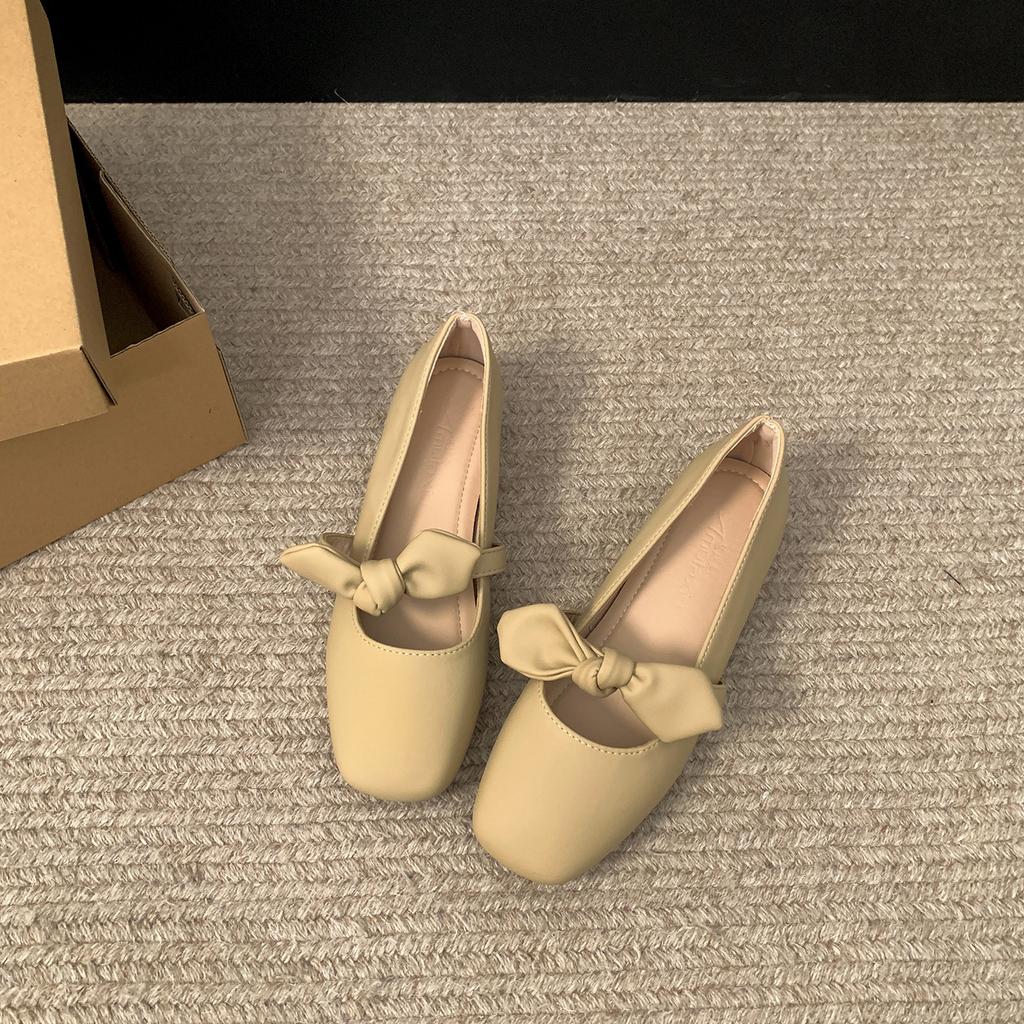 White French Retro Thick Heel Heightening Shallow Mouth Single Shoes Women's 2025 New Summer Skirt Versatile Mary Jane Shoes