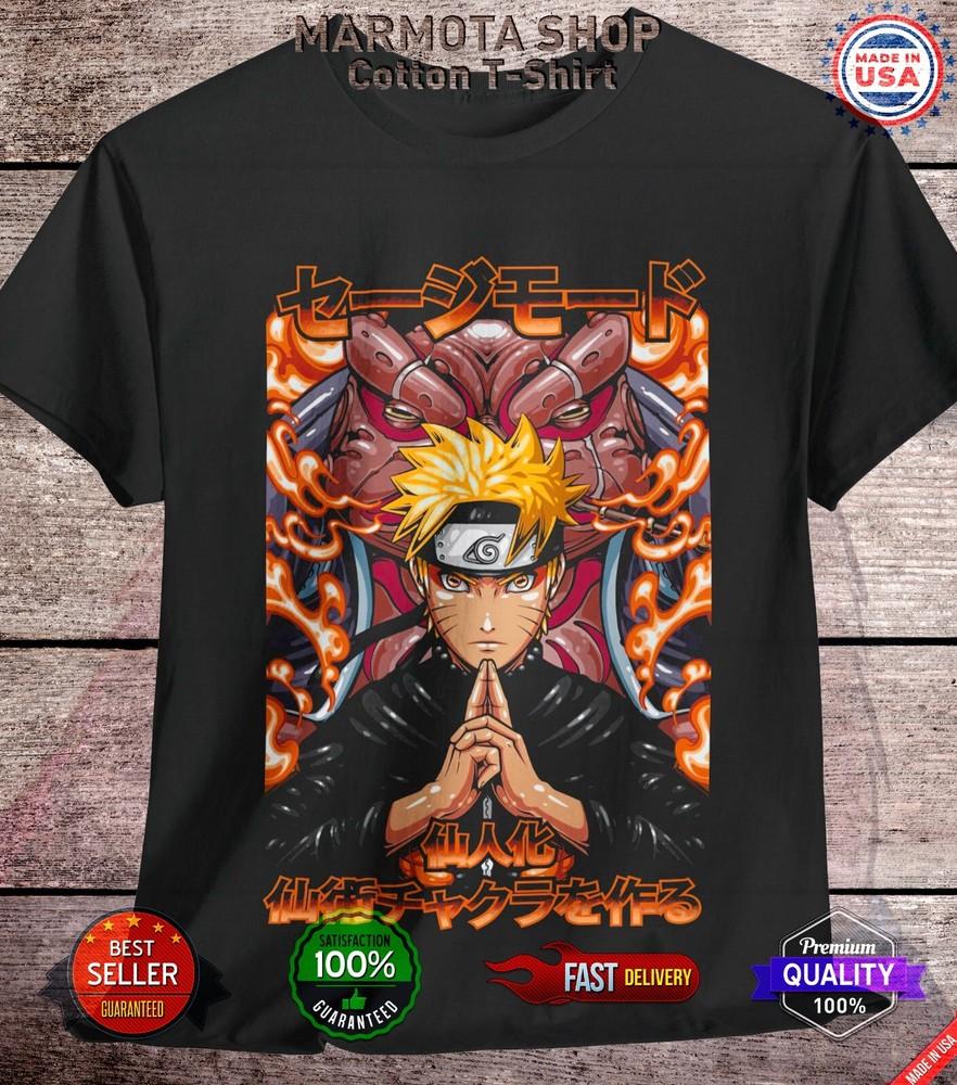 

Naruto Shirt Uzumaki Anime Unisex Tee T-Shirt All Size Unisex Soft Ninja M