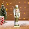 3Pcs Wooden Christmas Nutcracker 8cm, Traditional Walnut Soldier Figurines, Tree Pendant