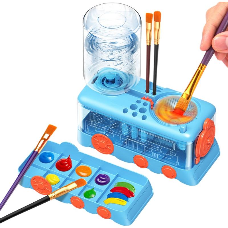 One-touch Automatic Cleaning Pen Brush Washer Large-capacity Improving Painting Efficiency Washer 360° Rotating Cleaning Washer