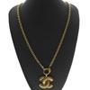 CHANEL COCO Mark Necklace Matelasse gold Plated Gold 74g Women Used