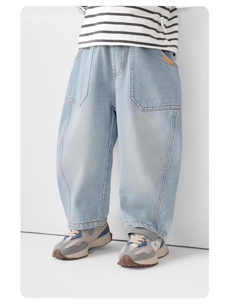 European Boys' Jeans, Spring 2026 Collection, Medium-Large, Casual Style for Kids (Spring/Autumn).