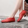 Women's 2025 Mesh Crystal Jelly Sandals: Hollow Out, Flat, Comfortable Slip-On, Korean Style.