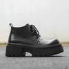 Platform Fashion Leather Men Chelsea Boot Brand DesignerItaly Dating Boots Classic Retro Casual Pointed Business Ankle Boots