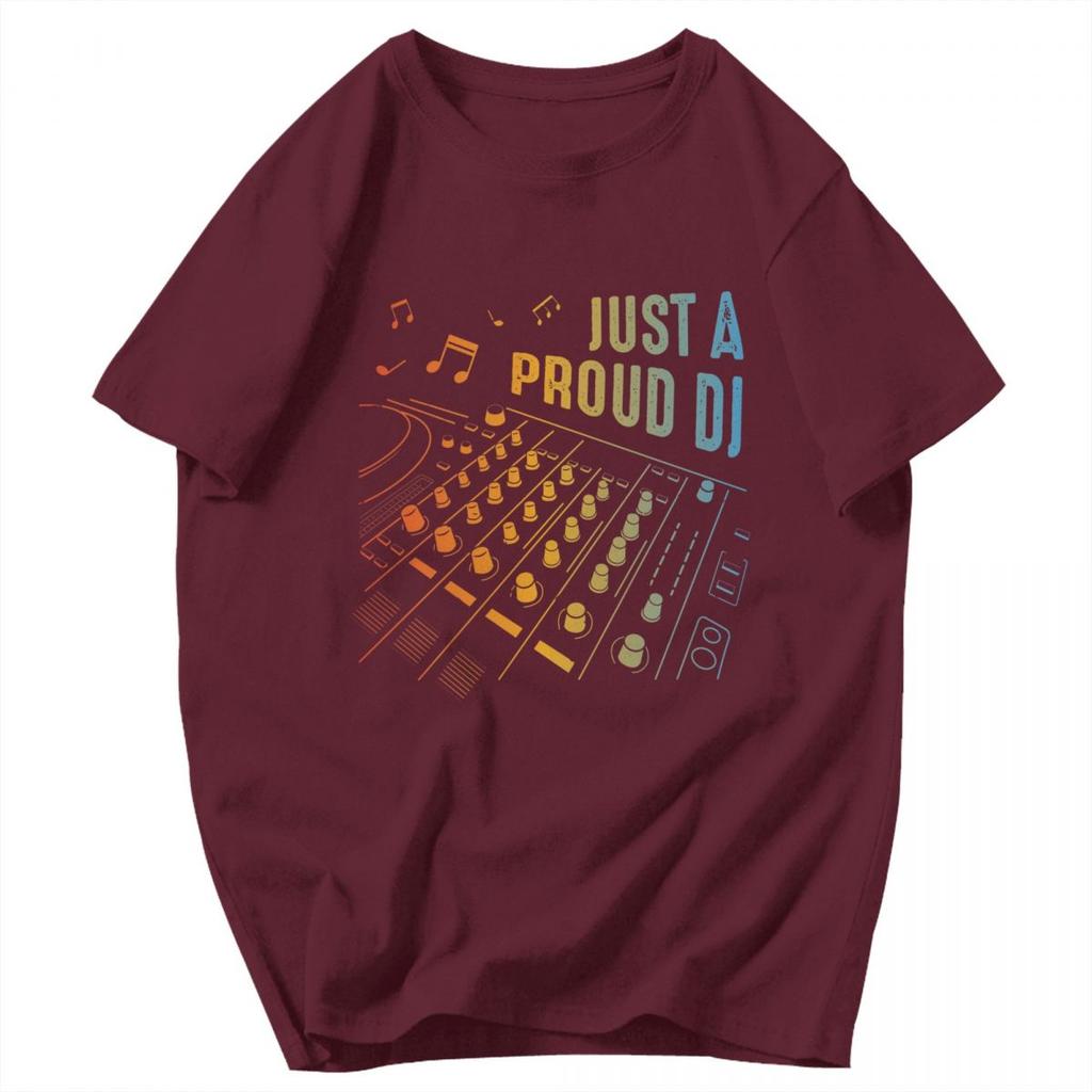 Men T Shirt Just A Proud DJ Cotton Y2K Graphic Customized Unisex Clothes T Shirts