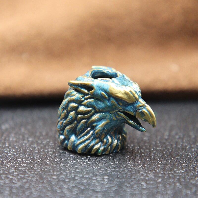 Griffin Eagle Head Lion Body Brass Knife Beads Lanyard Pendants Paracord Charms Eagle Beak EDC Outdoor DIY Accessories Jewelry