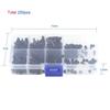 250pcs Plastic Shims Standoffs Nylon Spacer Nylon M2 M3 Male Female Hex Column Standoff Screws Nuts Assortment Kit, for Communication Electroplating