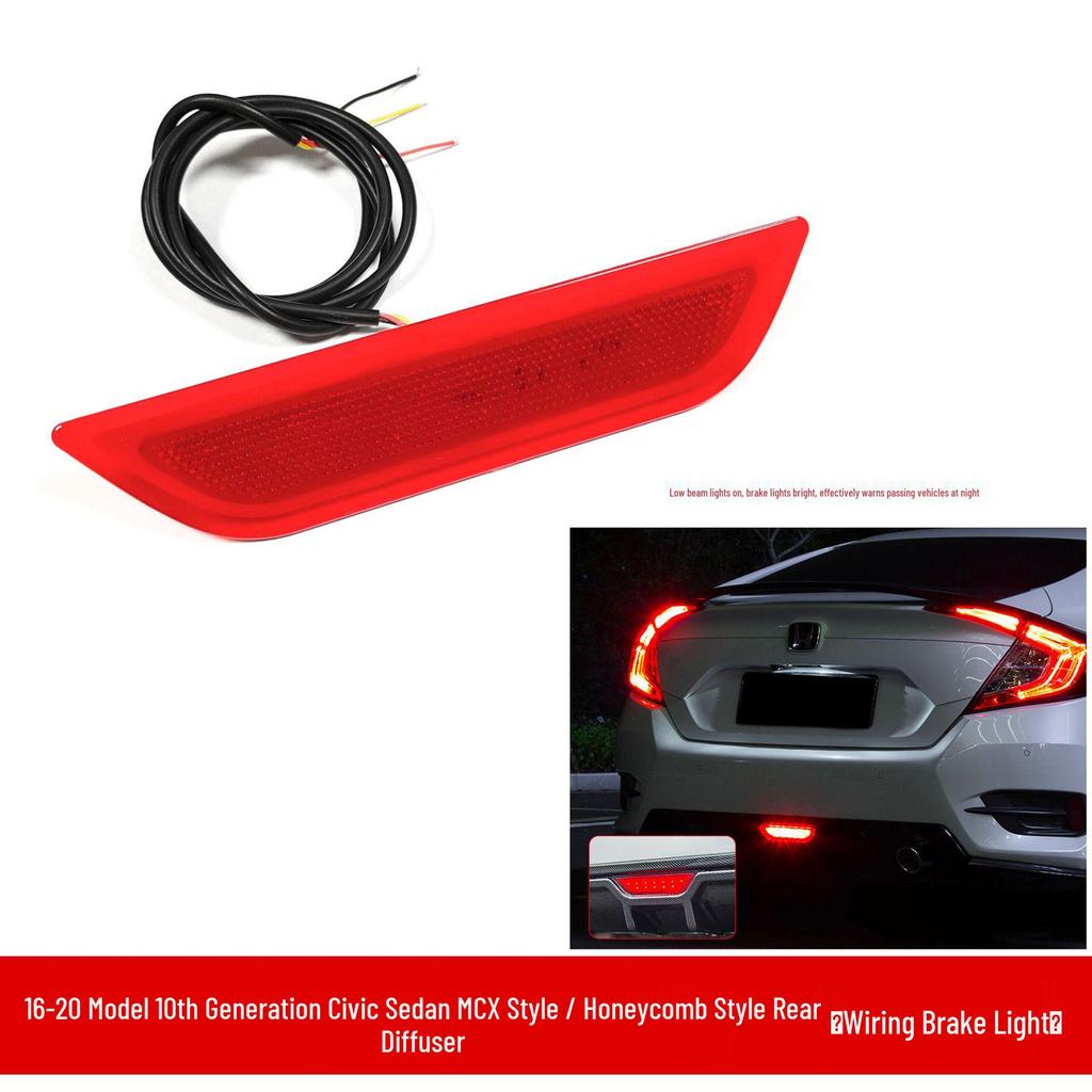 Kit de Carroceria Difusor Traseiro e Splitter Frontal para Civic 10ª Geração