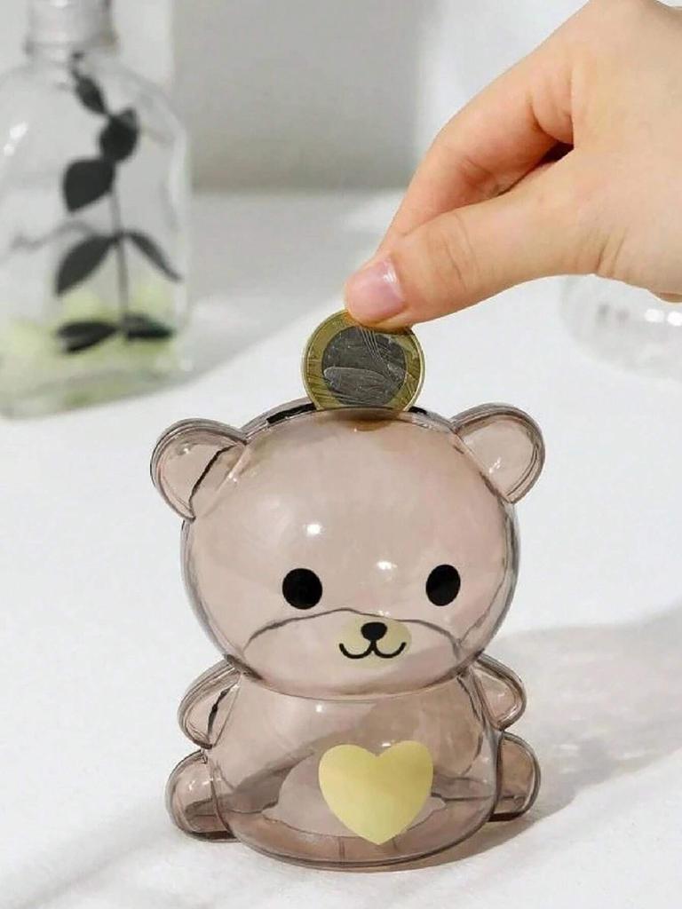 Plastic Children's Piggy Bank Candy Bank Change Bank Piggy Bank Transparent Creative Cartoon Piggy Bank Money Boxes Home Decor