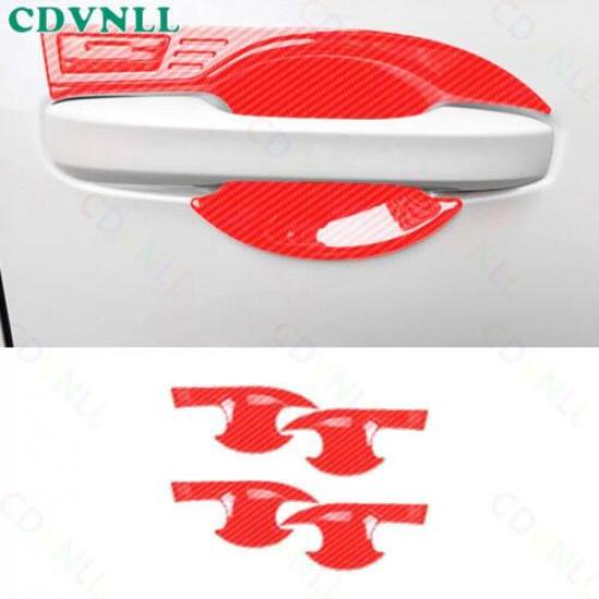 Exterior Side Door Bowl Frame Cover 4* For Honda HR-V -2024 Red Carbon Fiber