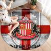 Sunderland Association Football Club Runder Teppich, Teppich für Wohnzimmer Schlafzimmer Sofa Spielzimmer Dekoration, Rutschfeste Fußmatte