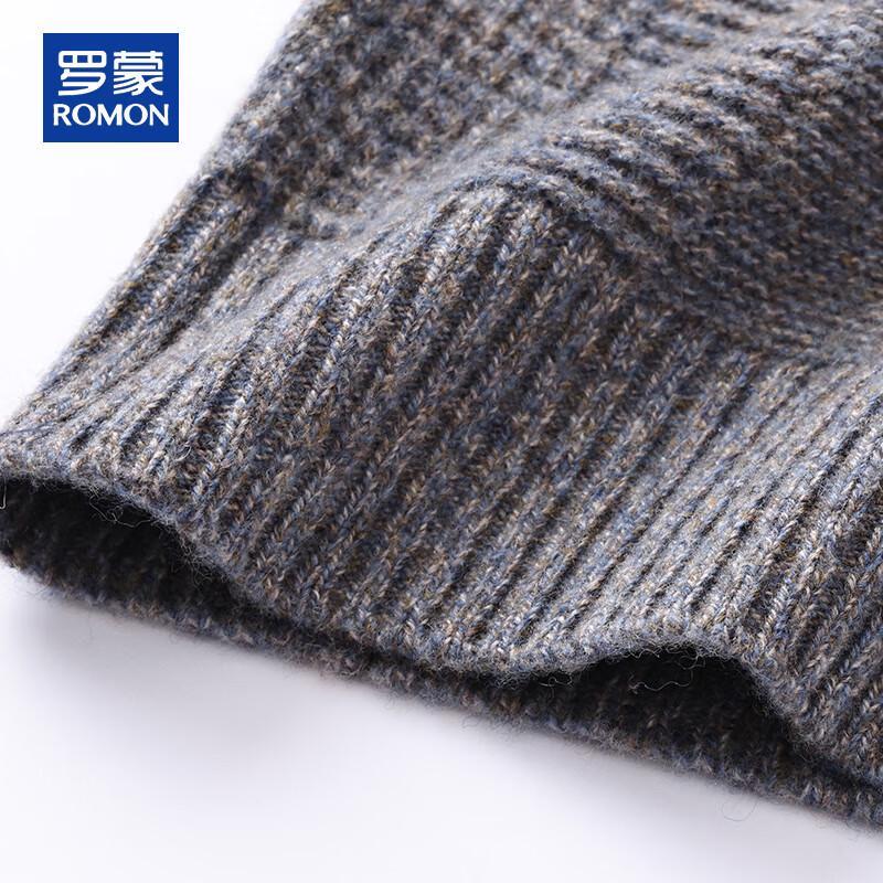 ROMON Men's 100% Pure Wool V-Neck Cardigan Sweater