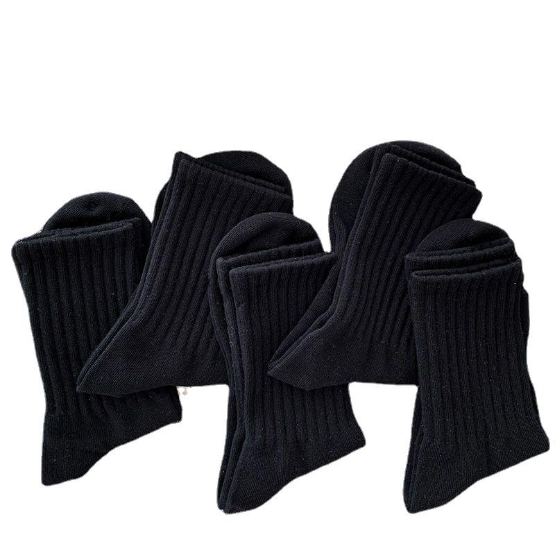 Zhuji Men's Mid-Calf Solid Color Autumn/Winter Versatile Over-the-Knee High-Waisted Sports Socks
