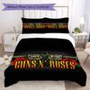 Guns N' Roses Rock Band Prints Bedding, Duvet Cover and Pillowcases, Birthday Gift (1 Duvet Cover + 2 Pillowcases, Pillow Insert Not included)JM003