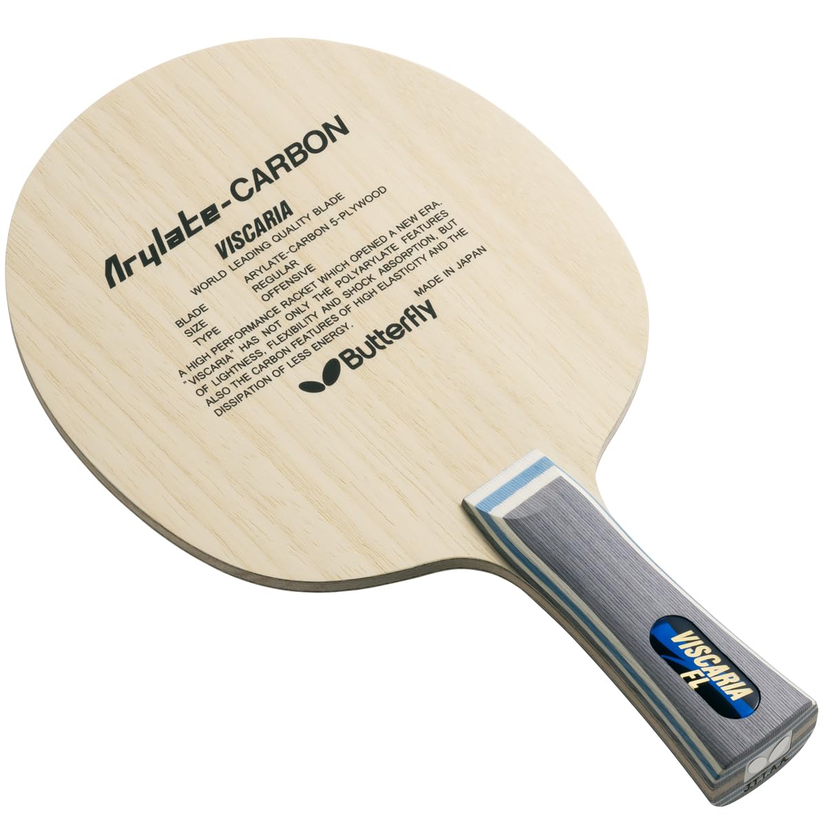 

Butterfly Table Tennis Special 30041 Racket, Viscaria, Shakehand, Offensive, Material, Flare,