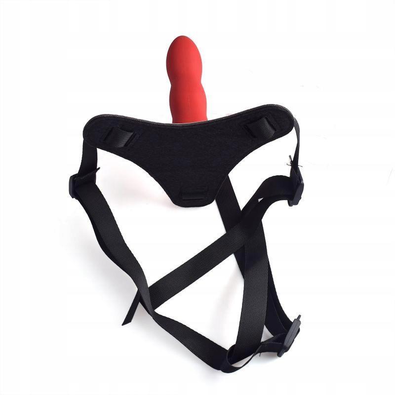 Dildo Analne Proteza strap On Majtki na szelkach 12 cm regulowane Czerwone