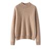 New Arrival: Women's Ribbed Cashmere Sweater - Twelve-Needle Design with Half-High Collar for Comfortable Autumn and Winter Wear