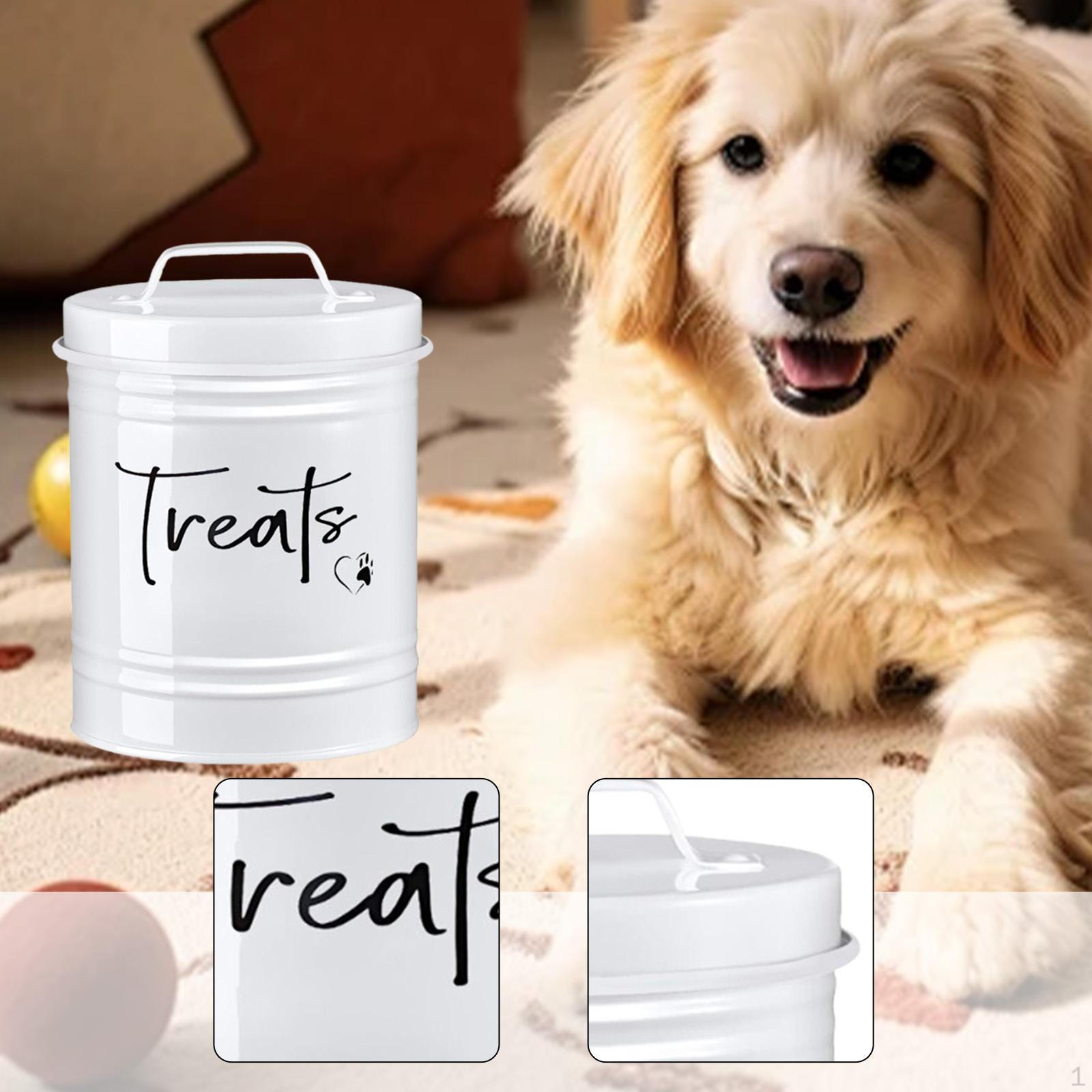 

Герметичный контейнер для корма для собак, лакомств и тренировок. белый