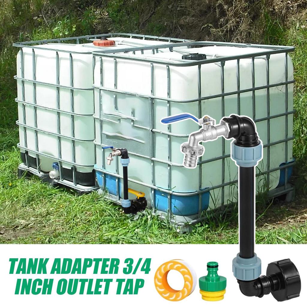Gallon Tank Adapter 3/4-inch Tank Outlet Tap With Extension Tube Water Bucket Valve Fittings Tank Adapter With Extension Tube