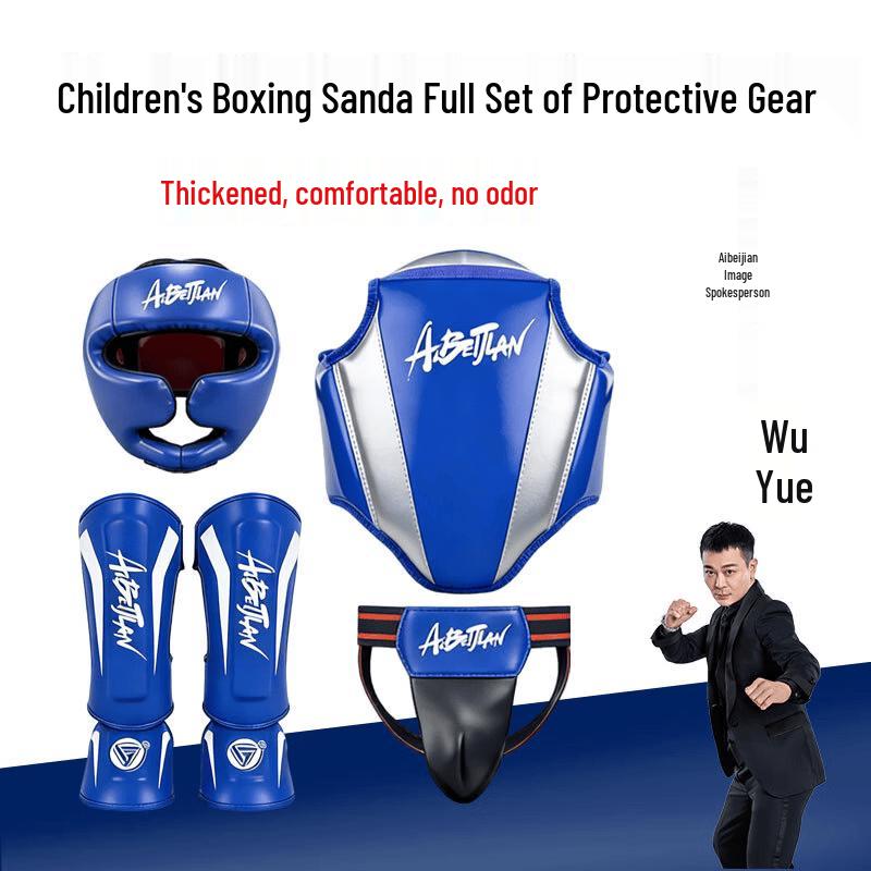AIBEIJIAN Sanda Protective Gear Set (Head, Chest, Leg) M